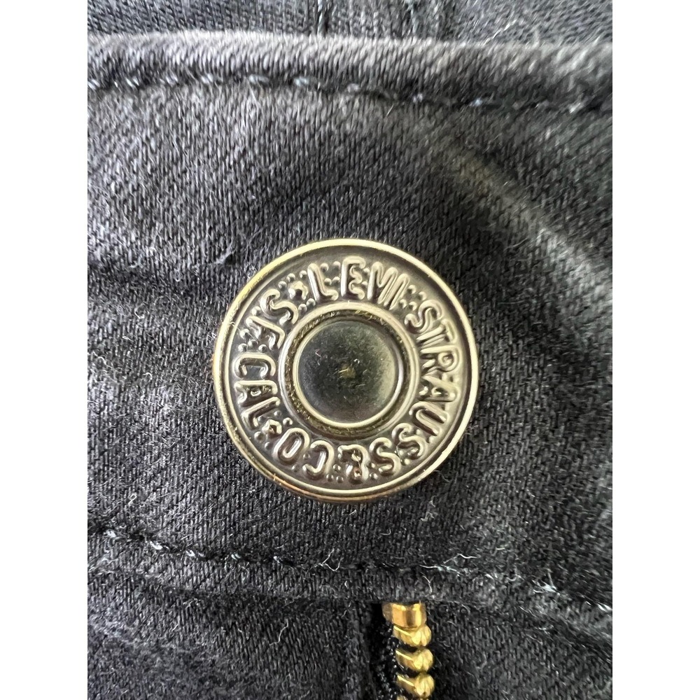 Levis 711 Skinny Jeans Womens 26 Black Charcoal Wash Mid Rise Stretch Denim - Picture 6 of 15
